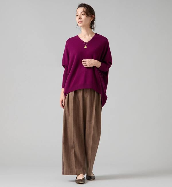 Liesse「【定番】カシミア混Vネックビッグニット」|ニット・セーター|