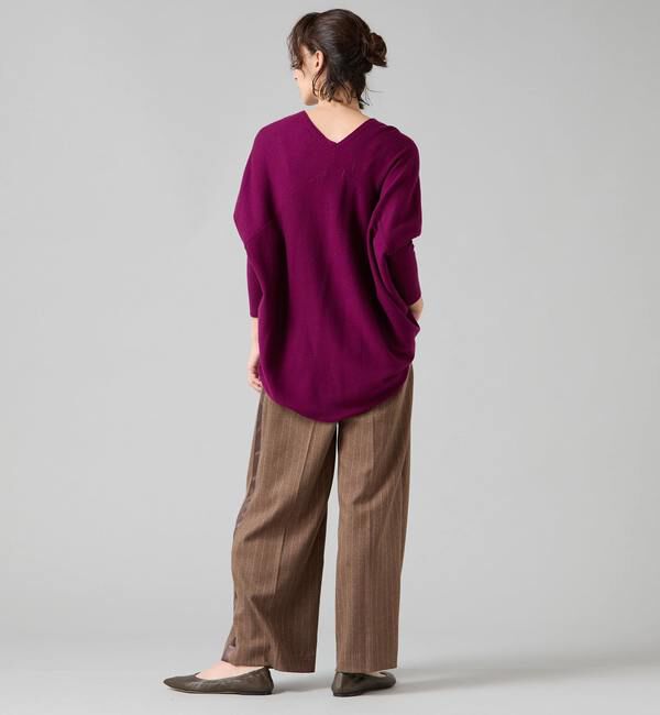 Liesse「【定番】カシミア混Vネックビッグニット」|ニット・セーター|