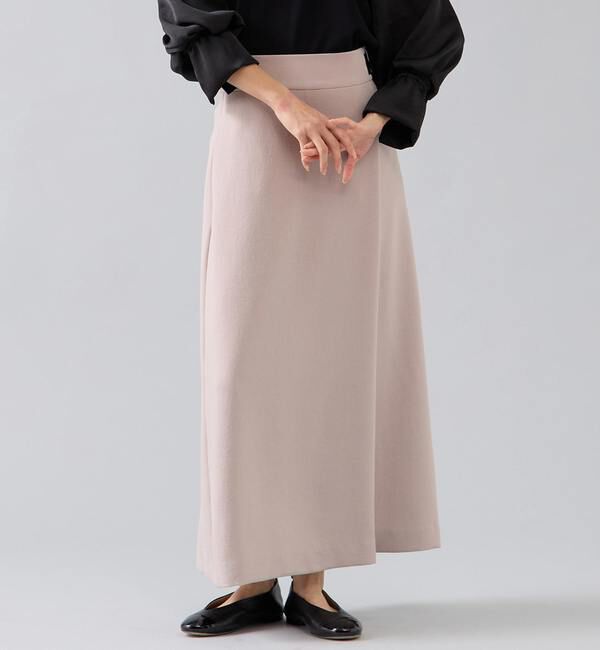 Liesse「ラップ風ナロースカート」|スカート|ベージュ