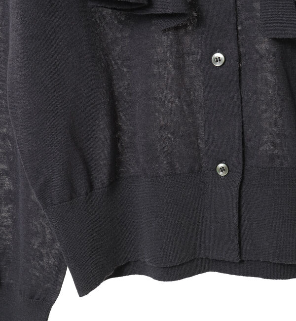 Liesse「フリルカラーニット」|カーディガン|