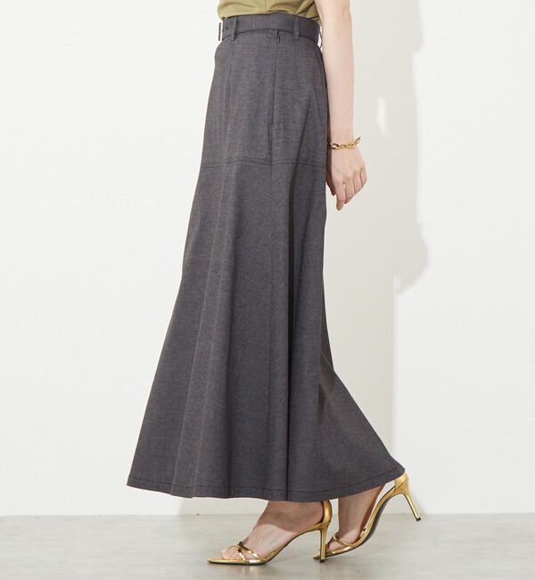 Soffitto「デニム調麻混ベルト付きスカート」|スカート|