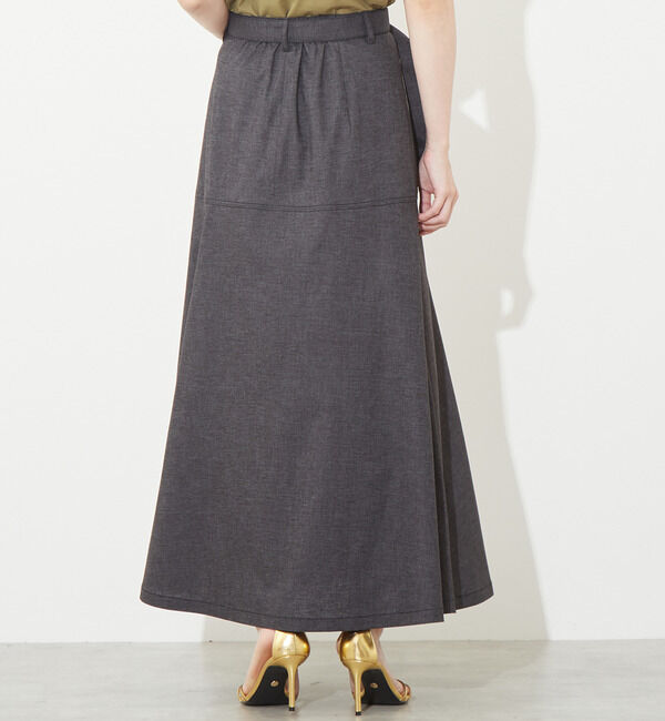 Soffitto「デニム調麻混ベルト付きスカート」|スカート|