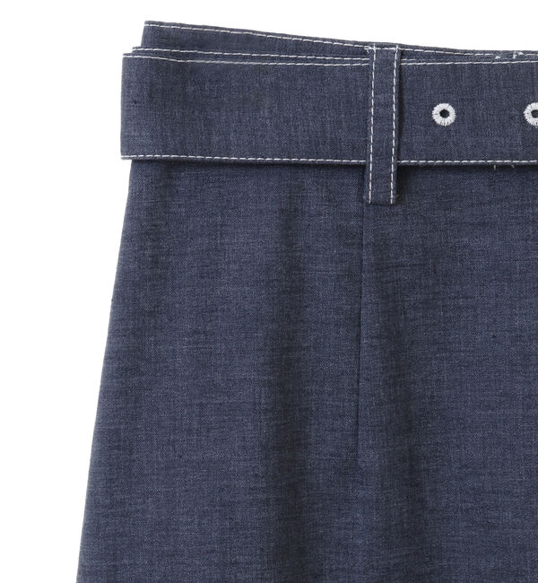 Soffitto「デニム調麻混ベルト付きスカート」|スカート|