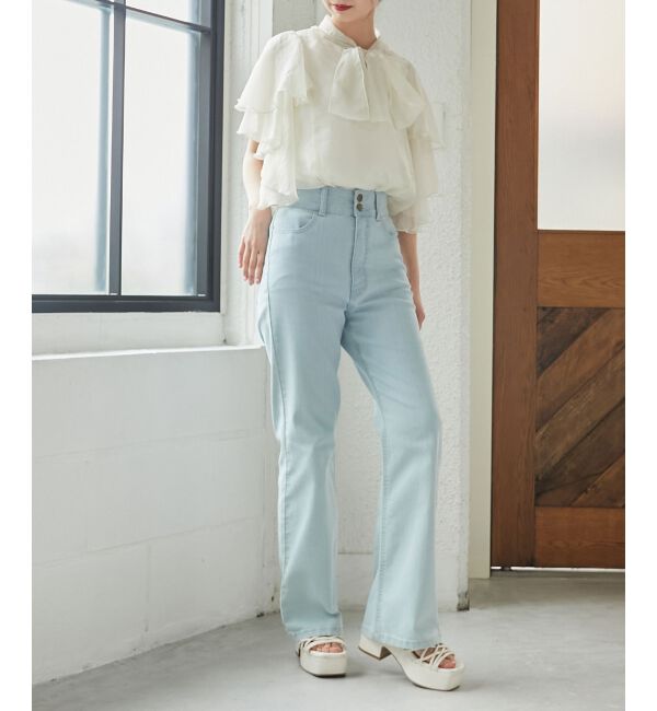 MAJESTICLEGON「ボウタイフリルシアーブラウス」|シャツ・ブラウス|