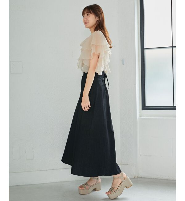 MAJESTICLEGON「ボウタイフリルシアーブラウス」|シャツ・ブラウス|