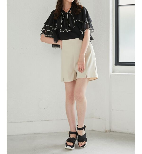 MAJESTICLEGON「ボウタイフリルシアーブラウス」|シャツ・ブラウス|