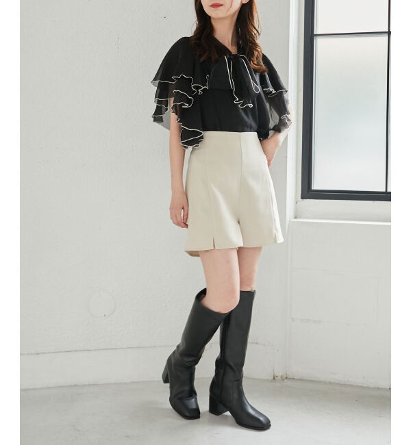 MAJESTICLEGON「ボウタイフリルシアーブラウス」|シャツ・ブラウス|