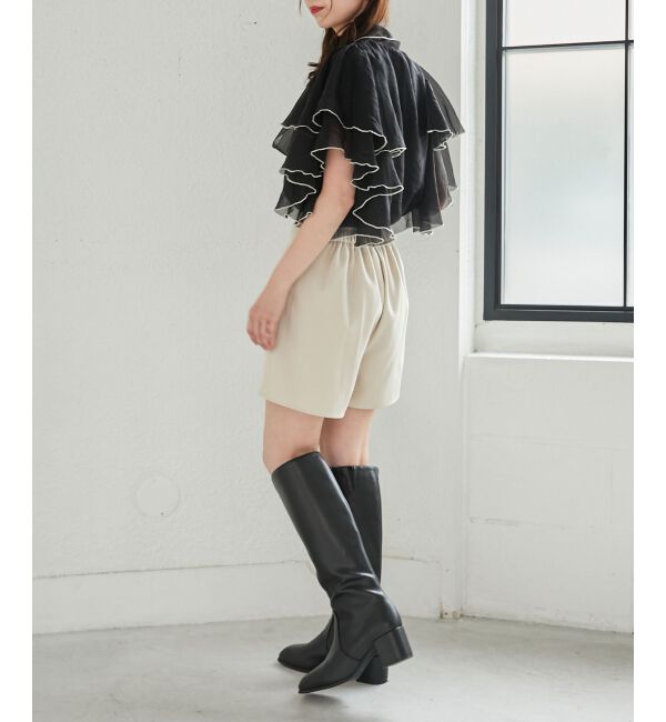 MAJESTICLEGON「ボウタイフリルシアーブラウス」|シャツ・ブラウス|