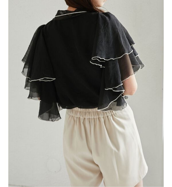 MAJESTICLEGON「ボウタイフリルシアーブラウス」|シャツ・ブラウス|