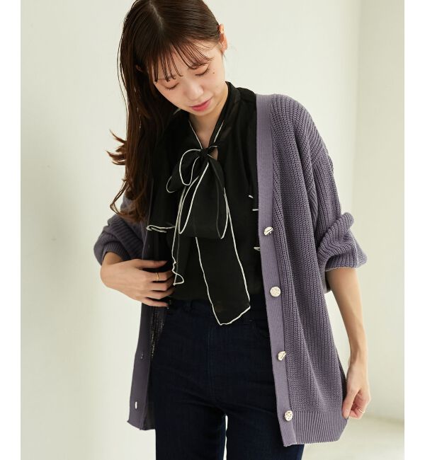 MAJESTICLEGON「ボウタイフリルシアーブラウス」|シャツ・ブラウス|