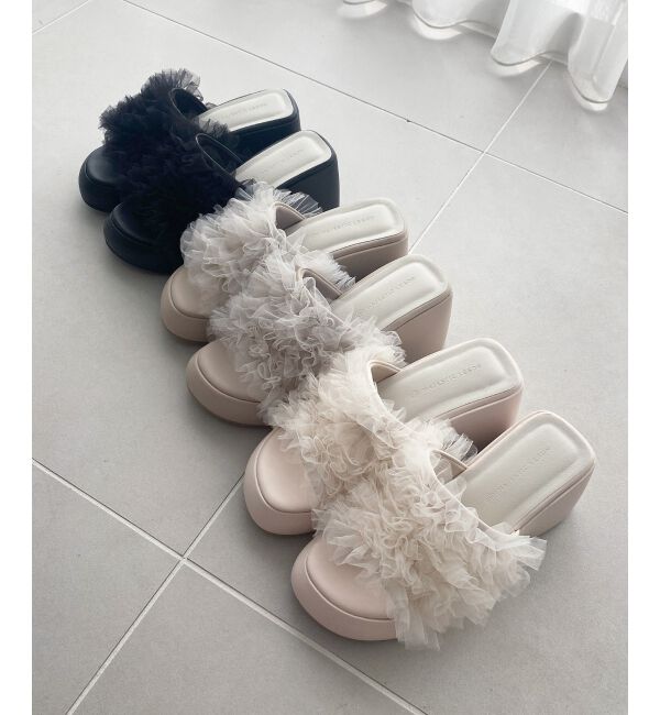  「ボリュームフリルサンダル」|サンダル|