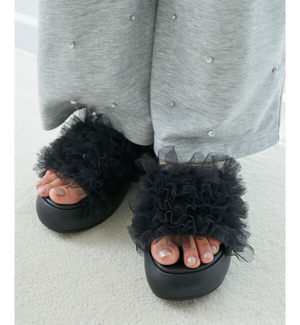  「ボリュームフリルサンダル」|サンダル|