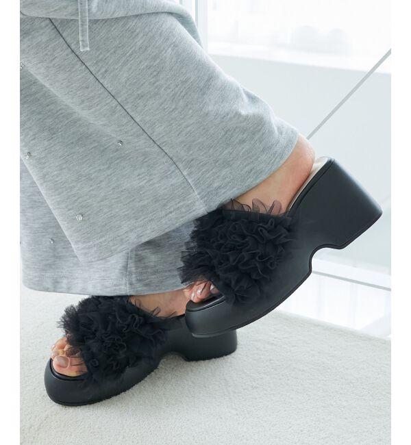  「ボリュームフリルサンダル」|サンダル|