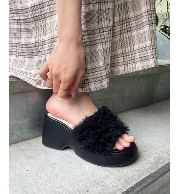  「ボリュームフリルサンダル」|サンダル|