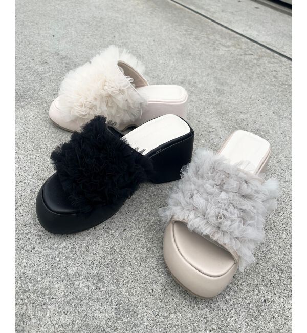  「ボリュームフリルサンダル」|サンダル|