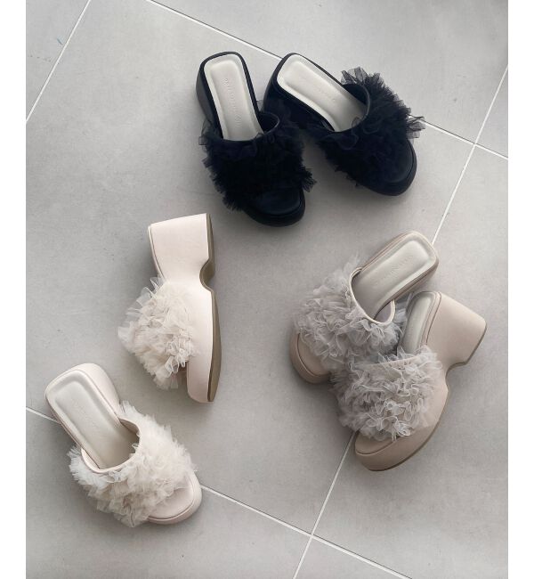  「ボリュームフリルサンダル」|サンダル|