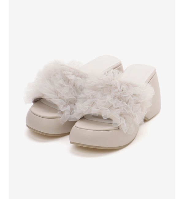  「ボリュームフリルサンダル」|サンダル|