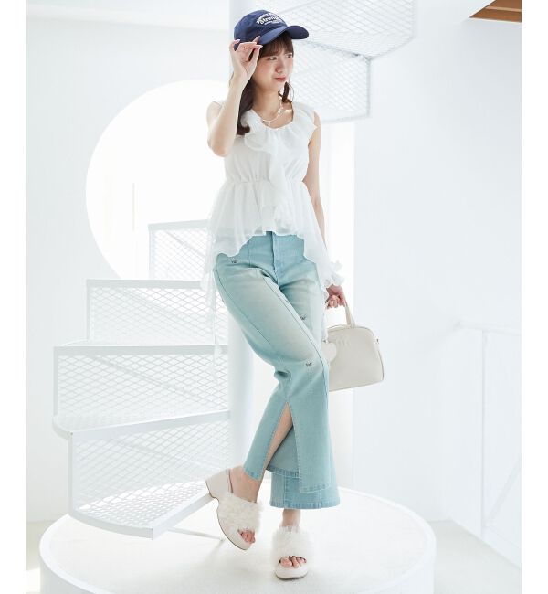  「ボリュームフリルサンダル」|サンダル|