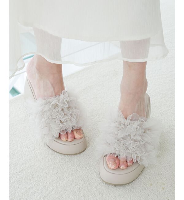  「ボリュームフリルサンダル」|サンダル|