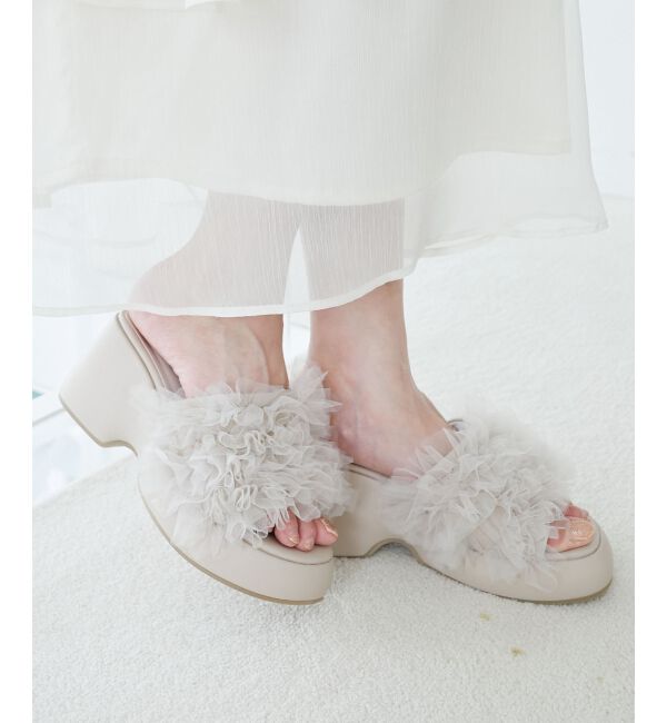  「ボリュームフリルサンダル」|サンダル|