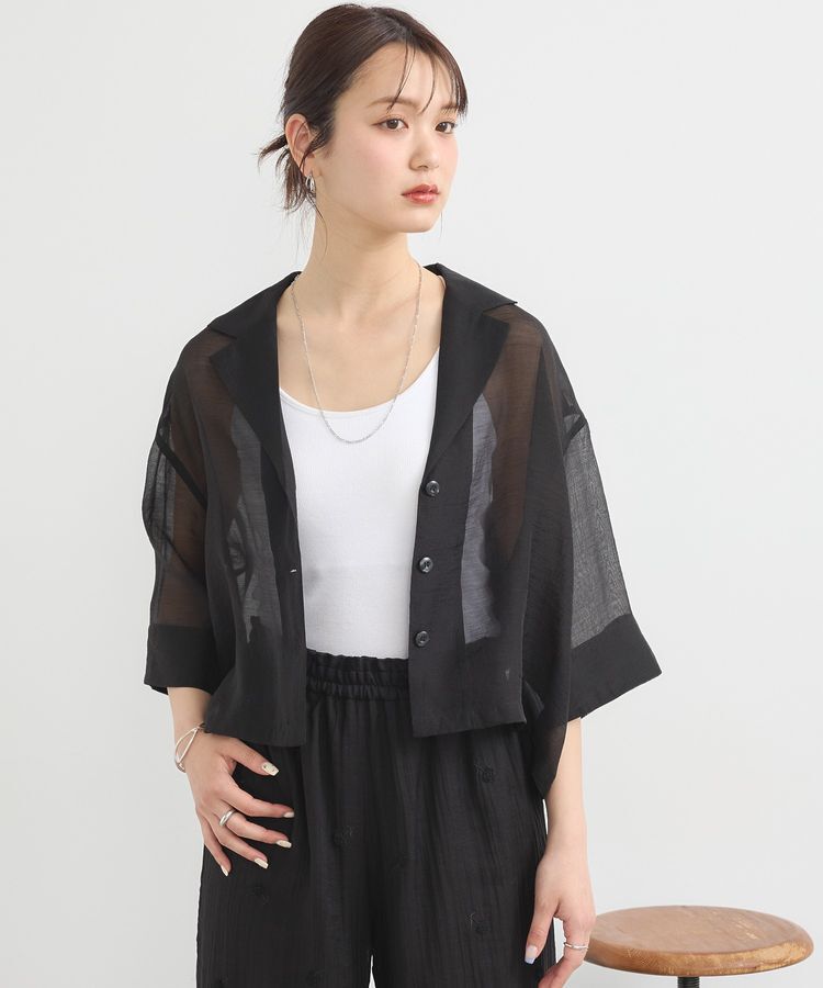 earth music&ecology「シアーショートシャツ」|シャツ・ブラウス|