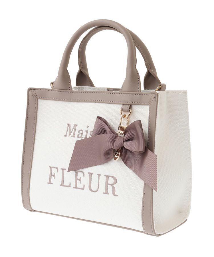 Maison de FLEUR「EC限定ロゴ刺繍キャンバス2Wayバッグ」|トートバッグ|