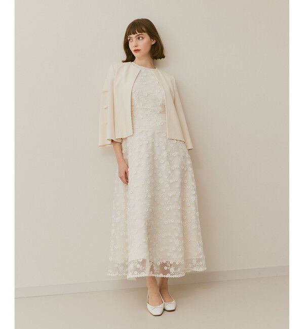 LOULOU WILLOUGHBY「【LOULOU WILLOUGHBY】オーガン刺繍ワンピース」|ワンピース|ホワイト