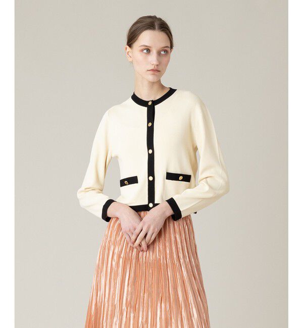 LOULOU WILLOUGHBY「◇【LOULOU WILLOUGHBY】バイカラーコンパクトカーディガン」|カーディガン|