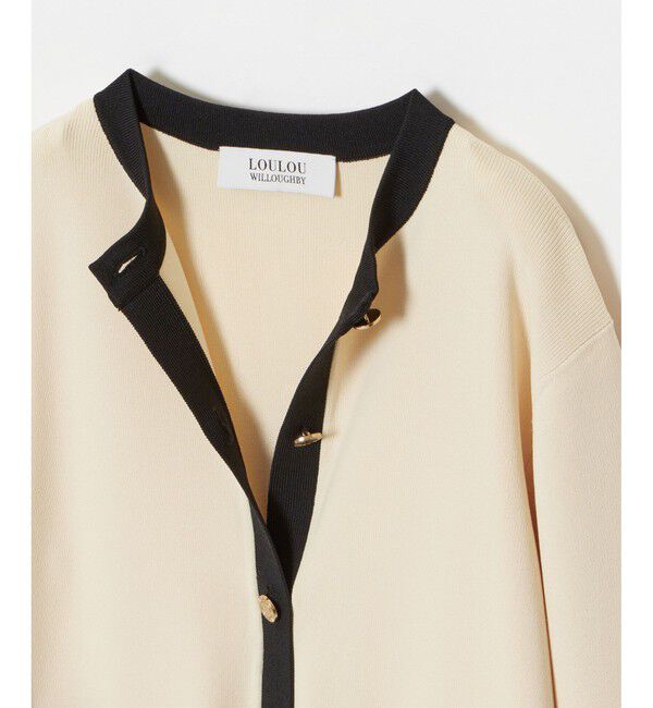 LOULOU WILLOUGHBY「◇【LOULOU WILLOUGHBY】バイカラーコンパクトカーディガン」|カーディガン|