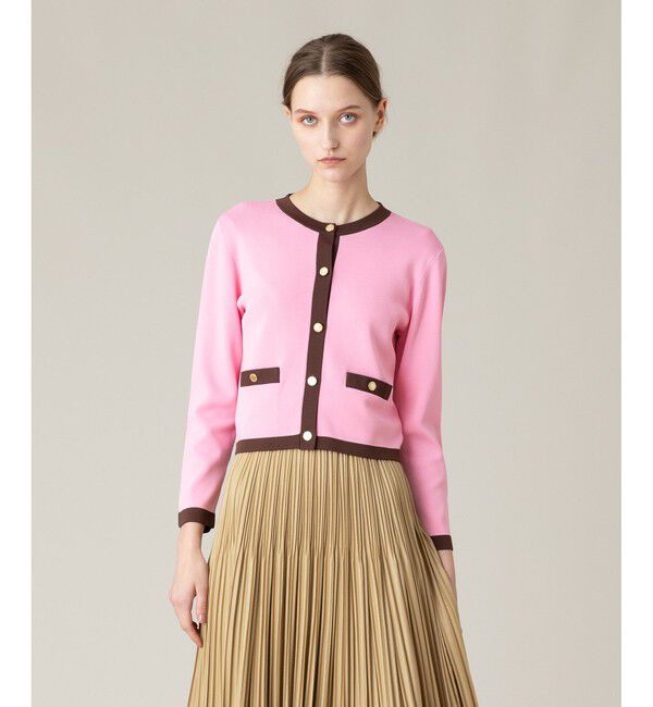 LOULOU WILLOUGHBY「◇【LOULOU WILLOUGHBY】バイカラーコンパクトカーディガン」|カーディガン|