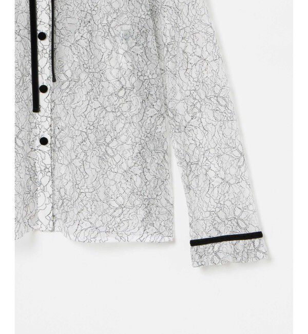 LOULOU WILLOUGHBY「【LOULOU WILLOUGHBY】レースベロアリボンブラウス」|シャツ・ブラウス|