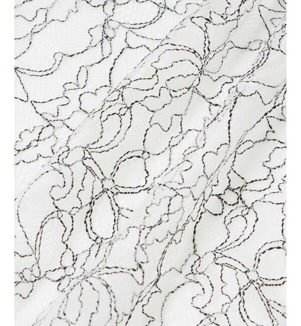 LOULOU WILLOUGHBY「【LOULOU WILLOUGHBY】レースベロアリボンブラウス」|シャツ・ブラウス|