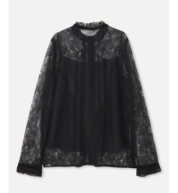 LOULOU WILLOUGHBY「【LOULOU WILLOUGHBY】レースベロアリボンブラウス」|シャツ・ブラウス|