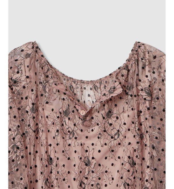 LOULOU WILLOUGHBY「【LOULOU WILLOUGHBY】フロッキードットレースワンピース」|ワンピース|