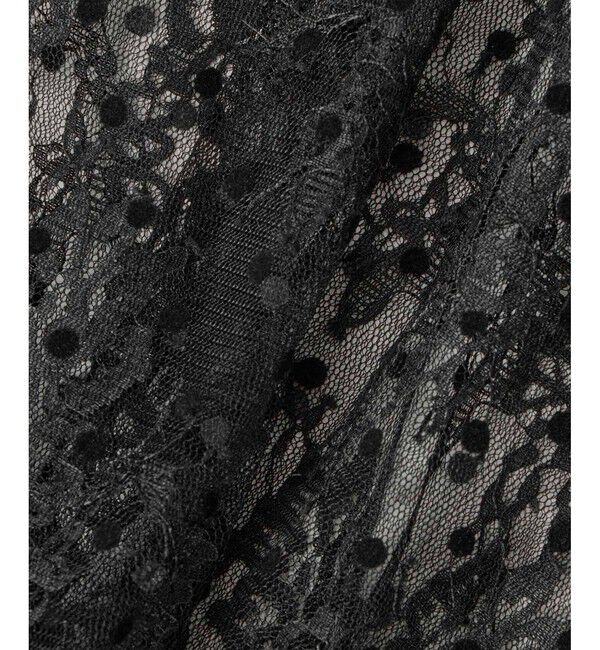 LOULOU WILLOUGHBY「【LOULOU WILLOUGHBY】フロッキードットレースワンピース」|ワンピース|