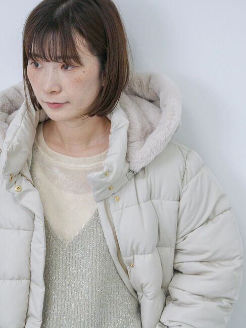 Samansa Mos2 blue「◎シアーベロアプルオーバー」|Tシャツ・カットソー|