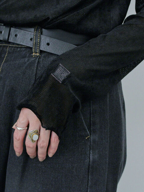 Samansa Mos2 blue「◎シアーベロアプルオーバー」|Tシャツ・カットソー|