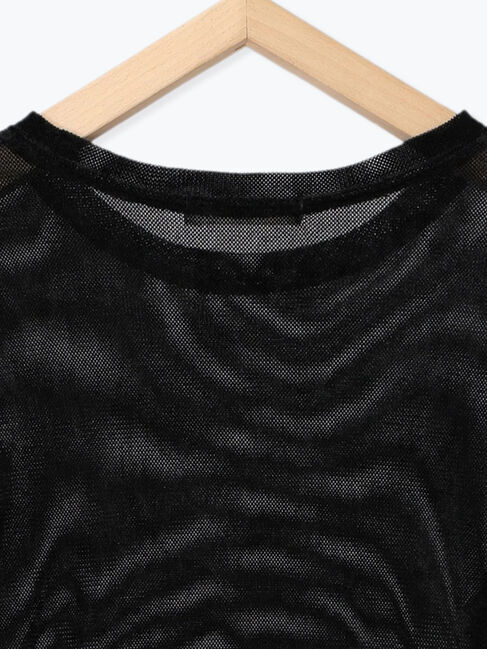 Samansa Mos2 blue「◎シアーベロアプルオーバー」|Tシャツ・カットソー|