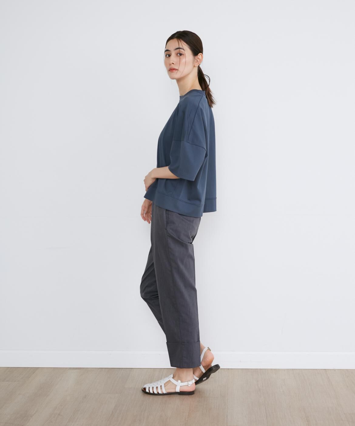 I.T.'S international「デニムライクロールアップテーパードパンツ」|その他|