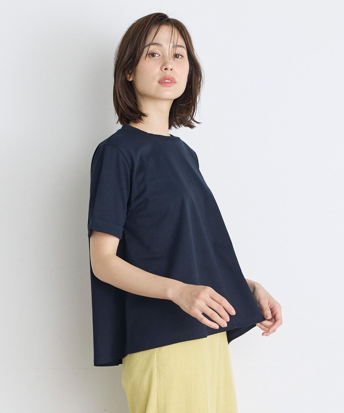 7-IDconcept.「フレアシルエットカットソー」|Tシャツ・カットソー|ネイビー