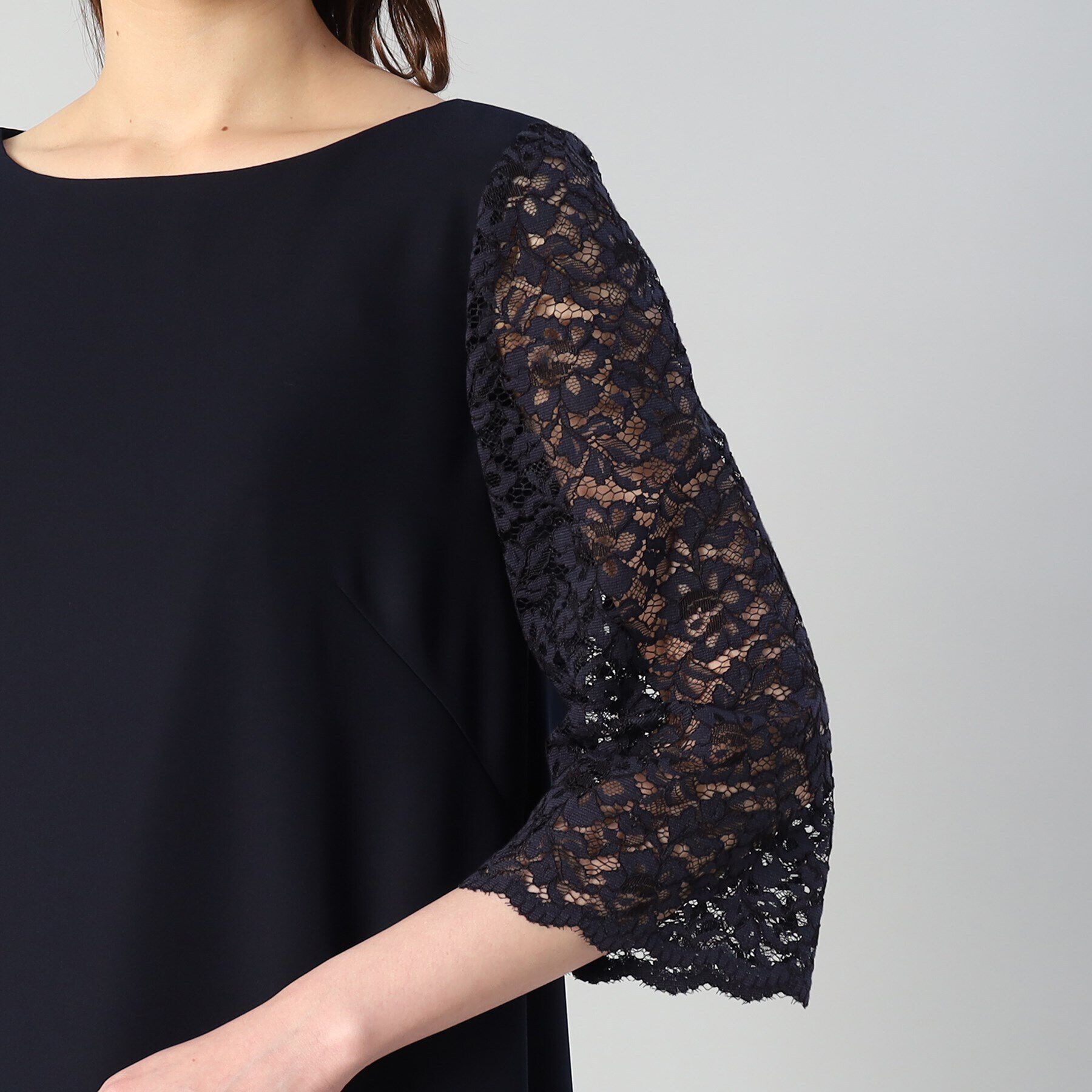 UNTITLED「袖レースドレスワンピース」|ワンピース|