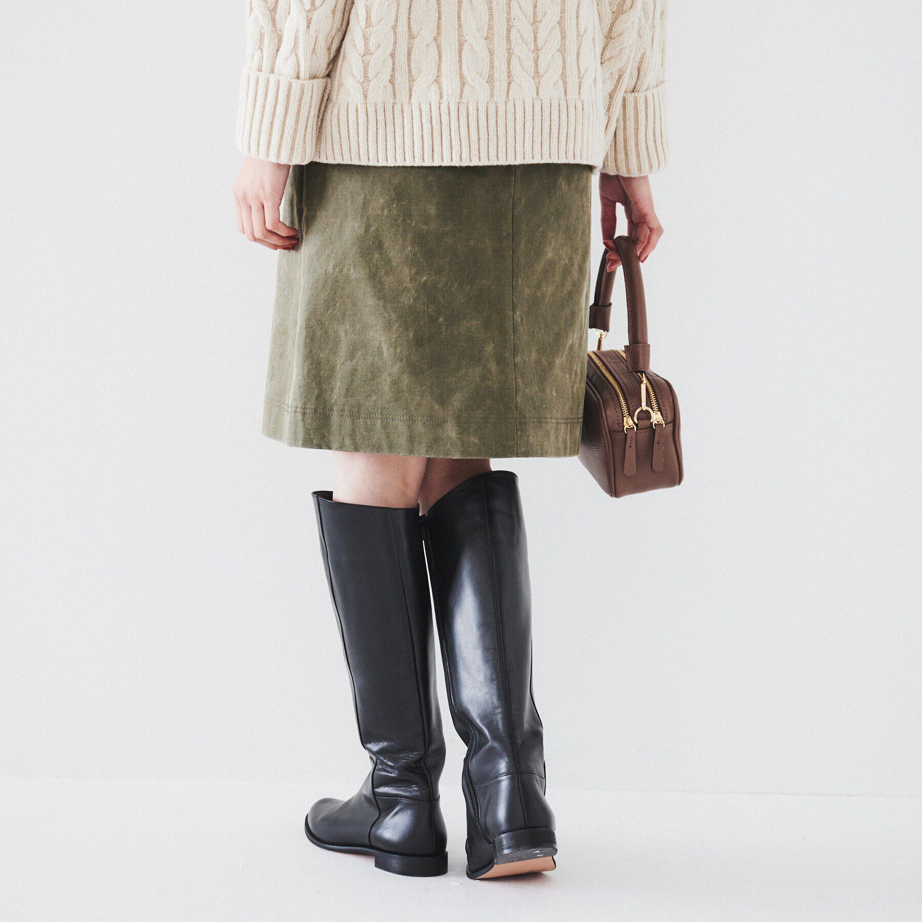 UNTITLED「【日本製/ヴィンテージ感】レザー調ミニスカート」|スカート|