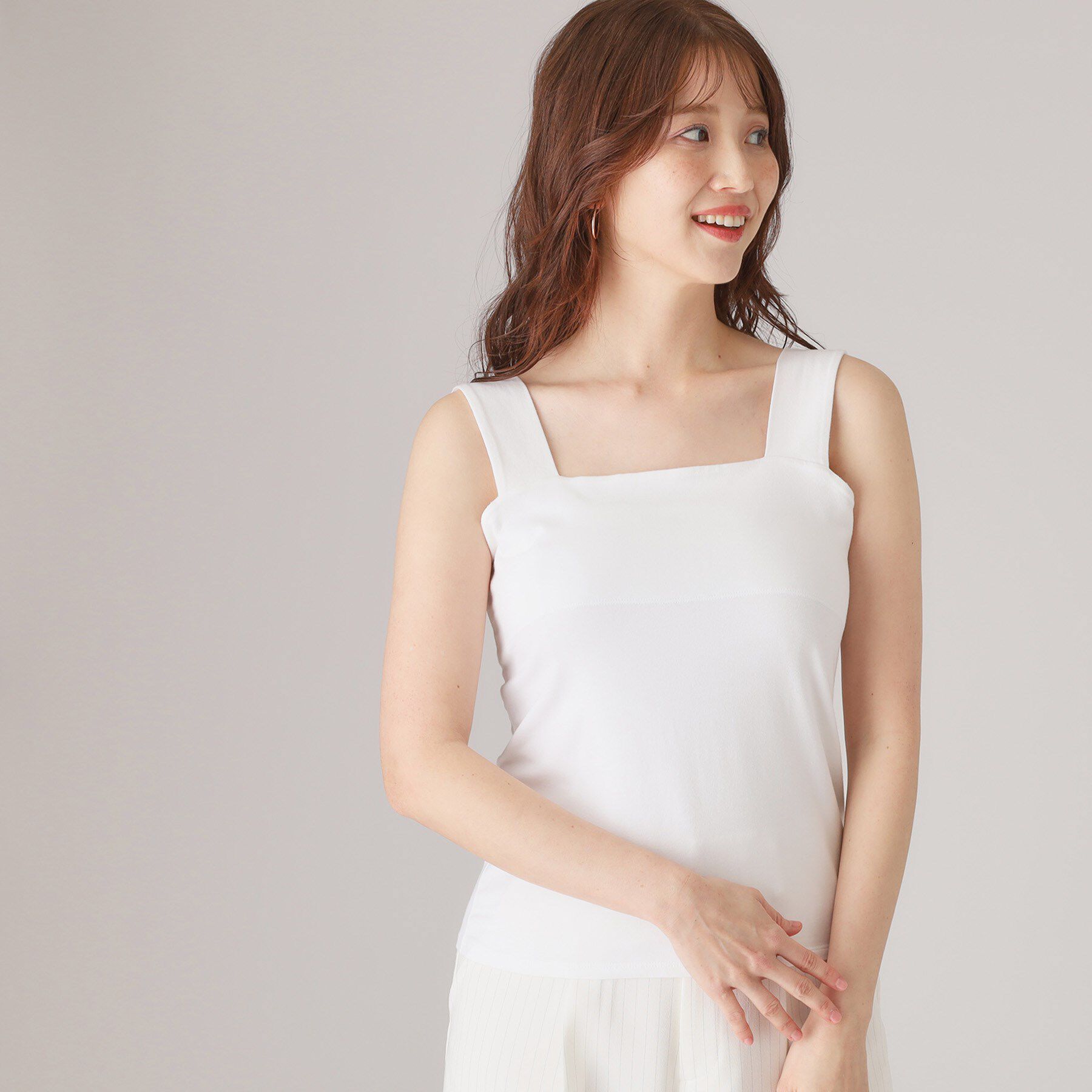 COUP DE CHANCE「【洗える/日本製】ベアトップ風キャミソール」|キャミソール|