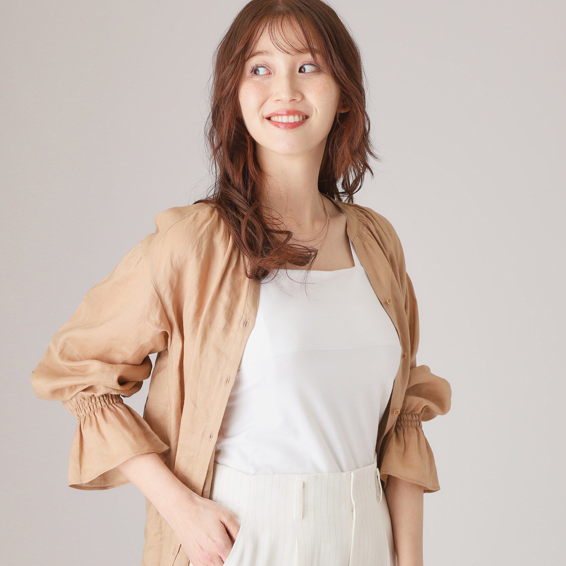 COUP DE CHANCE「【洗える/日本製】ベアトップ風キャミソール」|キャミソール|