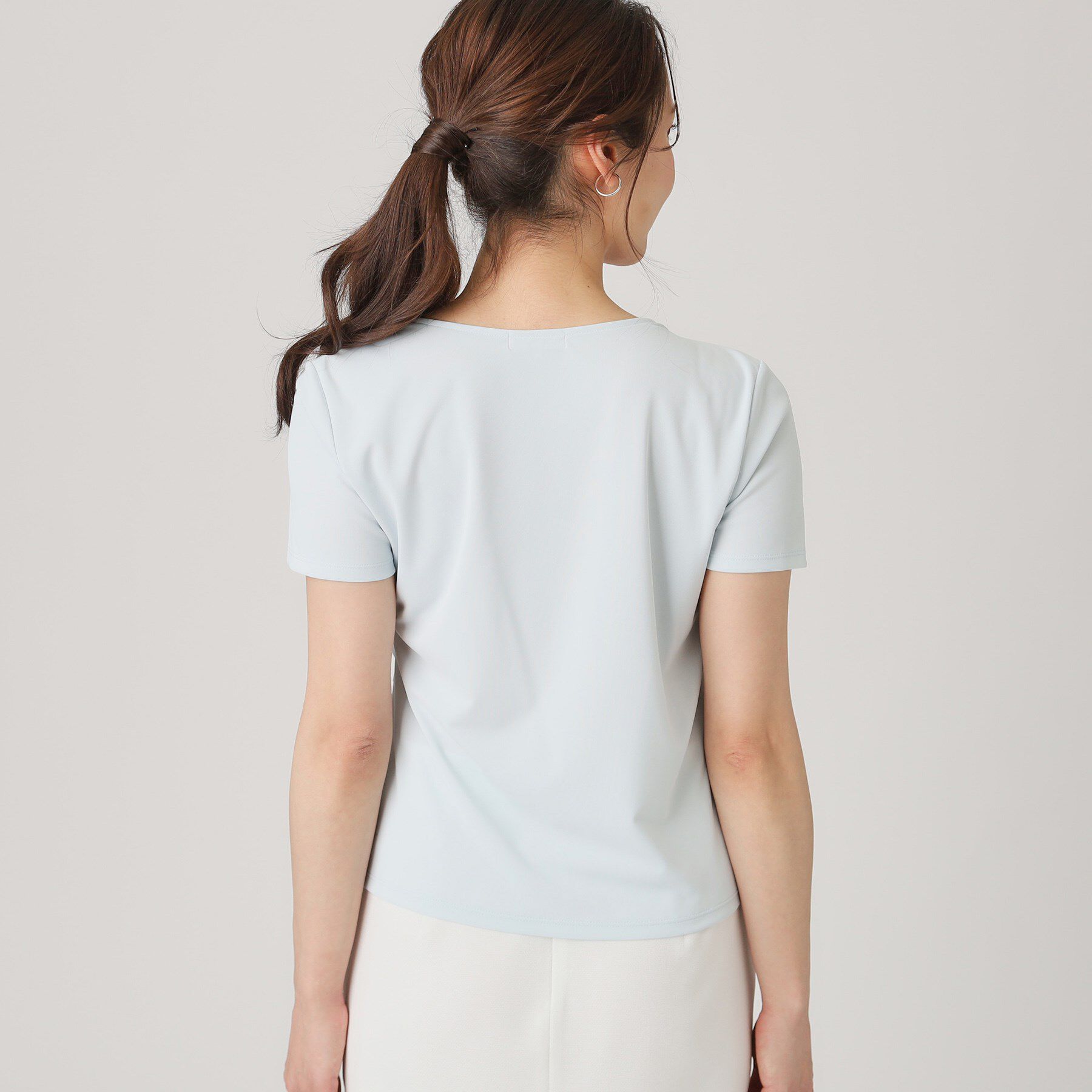 COUP DE CHANCE「【洗える／一枚着】ドレープデャージトップス」|シャツ・ブラウス|