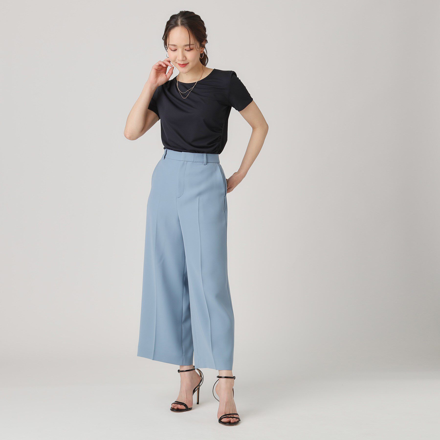 COUP DE CHANCE「【洗える／一枚着】ドレープデャージトップス」|シャツ・ブラウス|