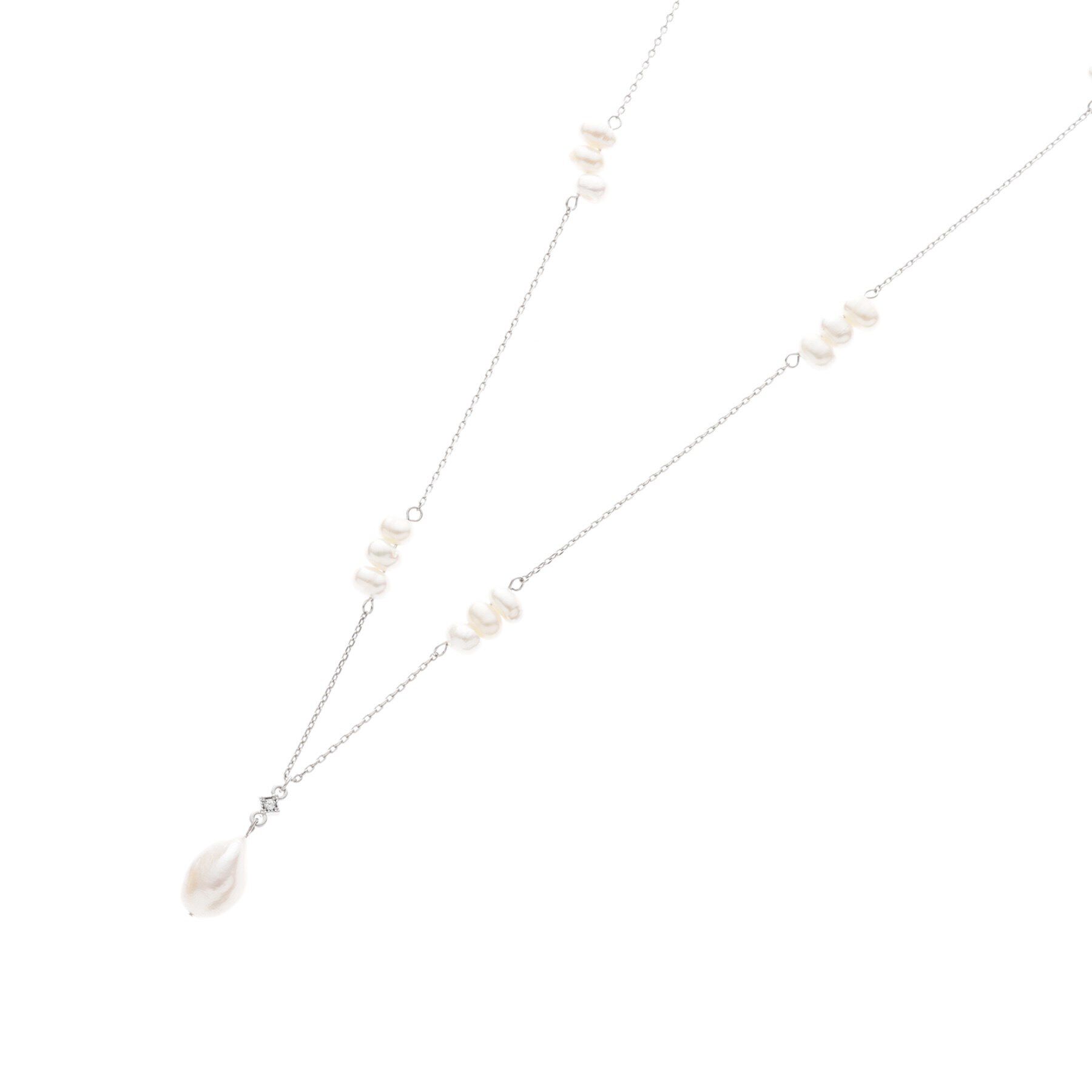 Reflect「華やぎ淡水パールネックレス」|ネックレス|シルバー(006)