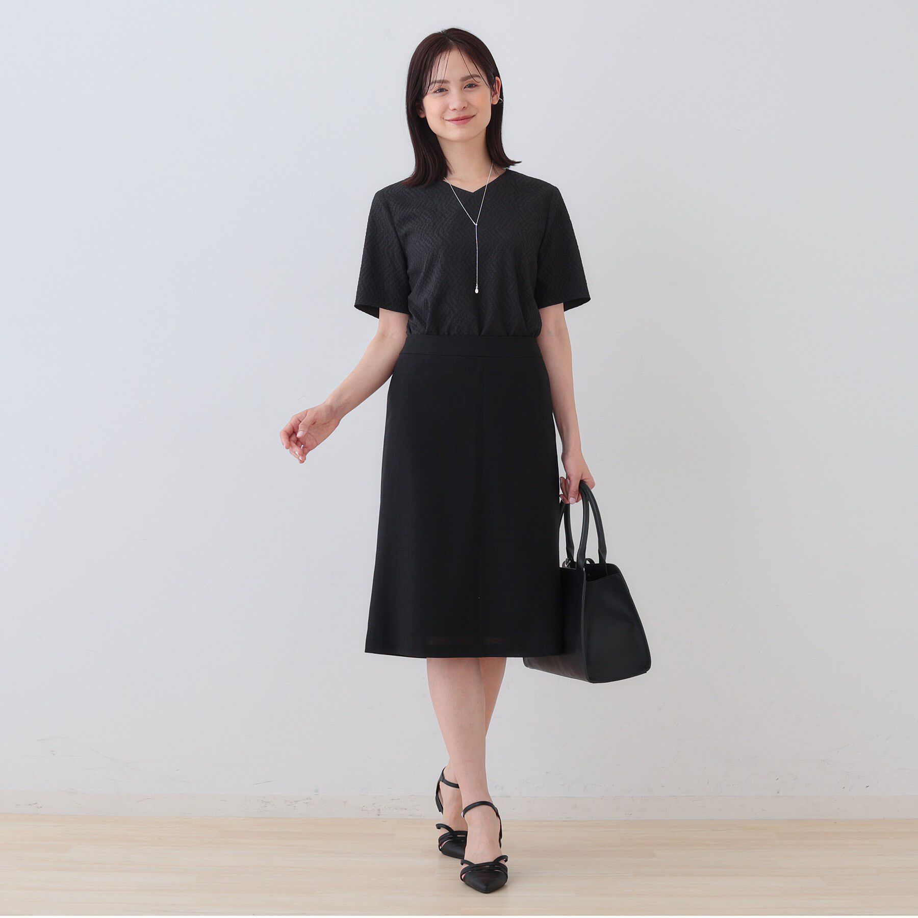 INDIVI「【日本製／インポート素材】フクレジャカードブラウス」|シャツ・ブラウス|