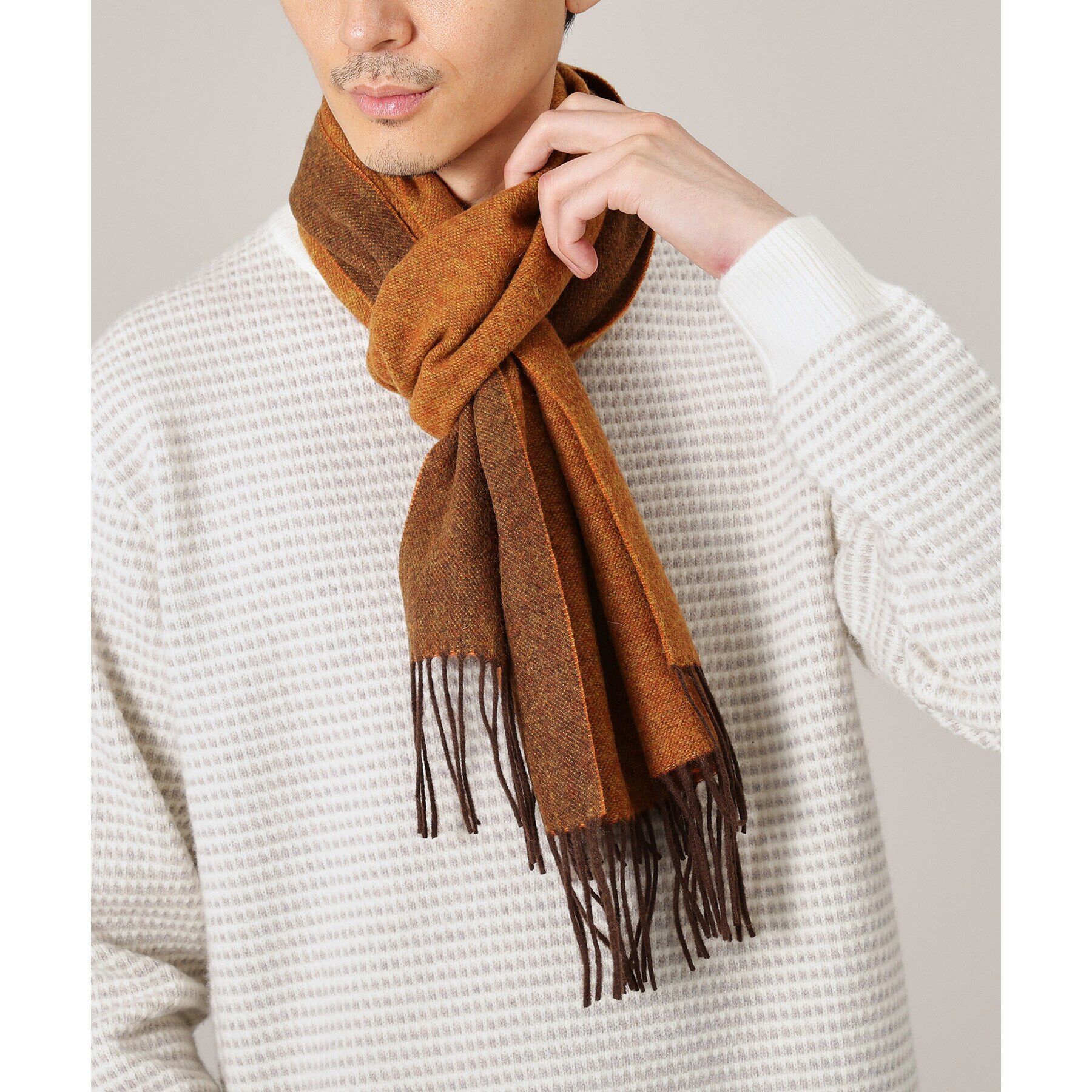 TAKEO KIKUCHI「ミックスカラーウールリバーマフラー」|ストール|