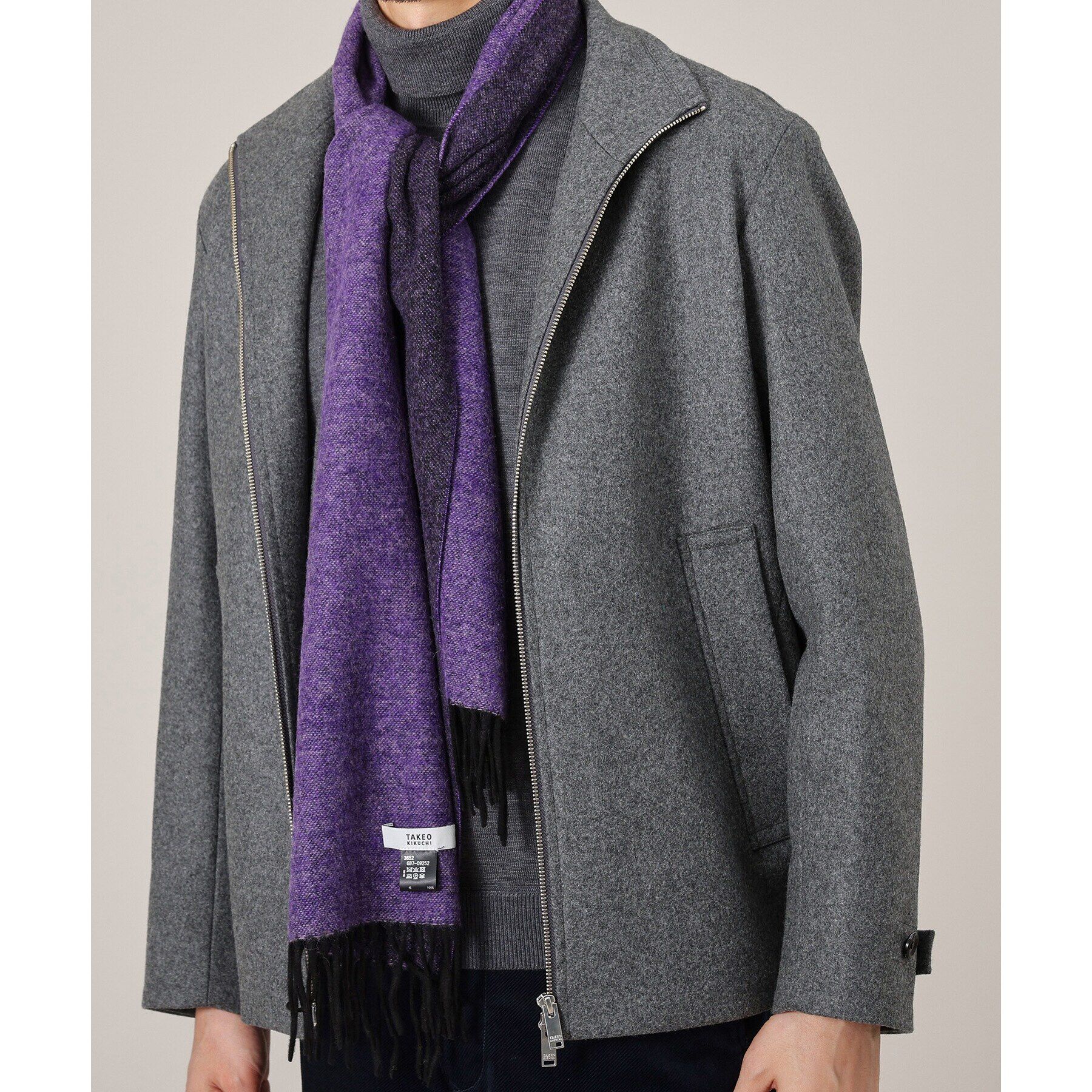 TAKEO KIKUCHI「ミックスカラーウールリバーマフラー」|ストール|